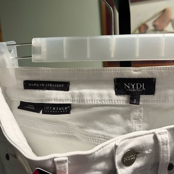 NYDJ Women's White Marilyn Straight Capris #DP335 - Picture 5 of 7